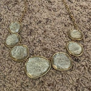 Beige Stone Statement Necklace